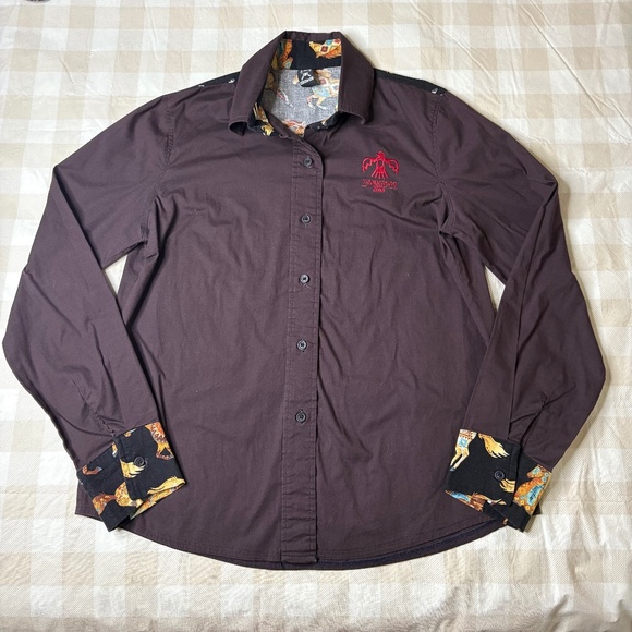 THUNDERBIRD BRAND Womens Long Sleeve Horse Button Down - Picture 1 of 5